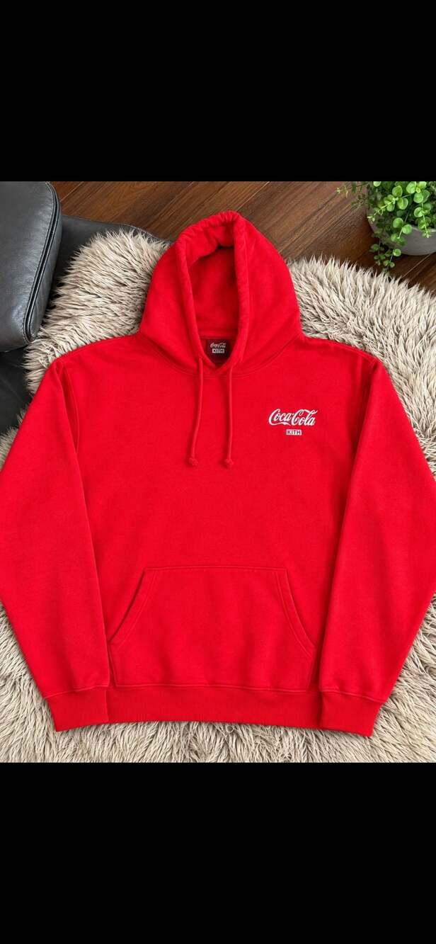 Kith x Coca-Cola Signature Logo Hoodie in Red